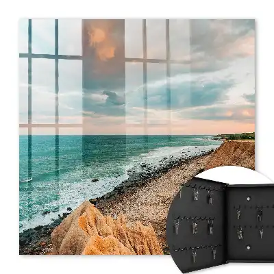 Oceaanklif bij zonsondergang