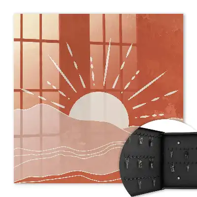 Oranje Dageraad minimalistische grafische print
