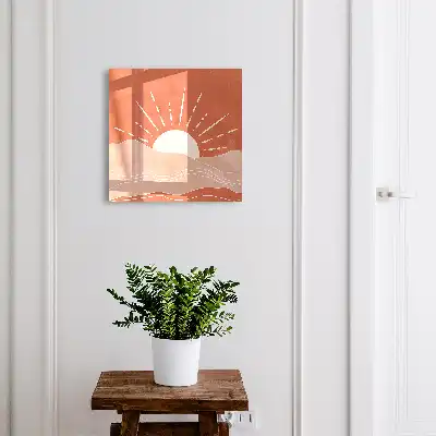 Oranje Dageraad minimalistische grafische print