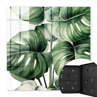 Groene bladeren in witte tinten