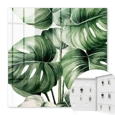 Groene bladeren in witte tinten