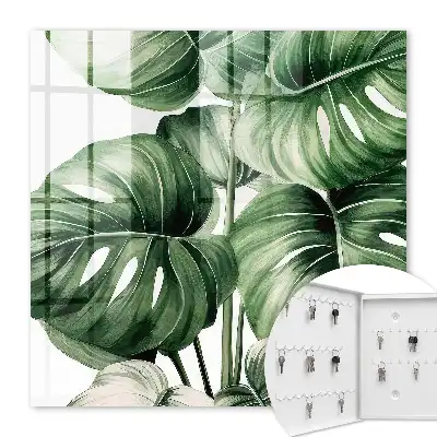 Groene bladeren in witte tinten