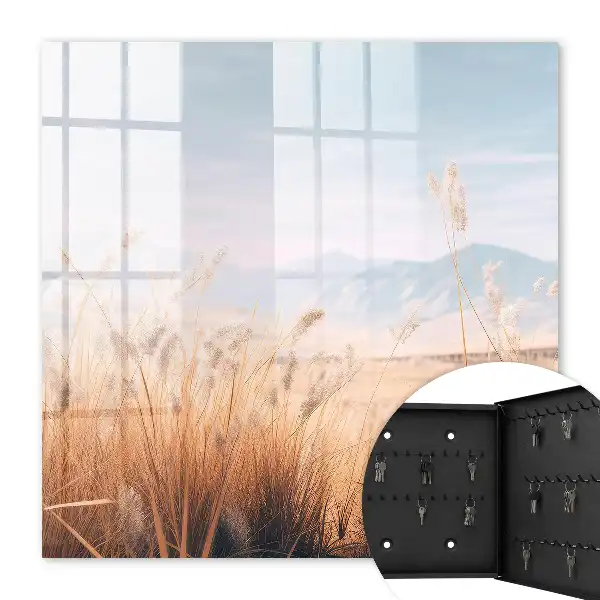 Graslandschap in pastelkleuren