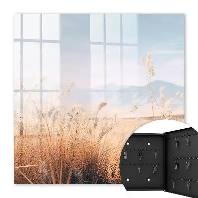 Graslandschap in pastelkleuren