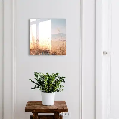 Graslandschap in pastelkleuren
