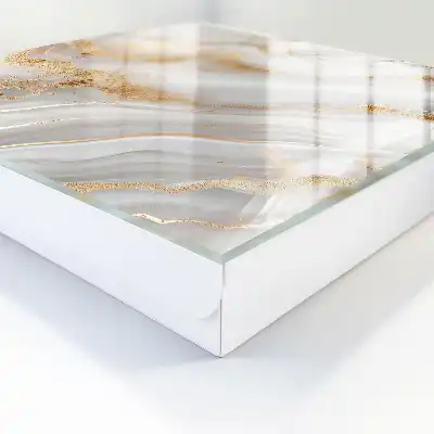 Abstracte kunst met gele accenten