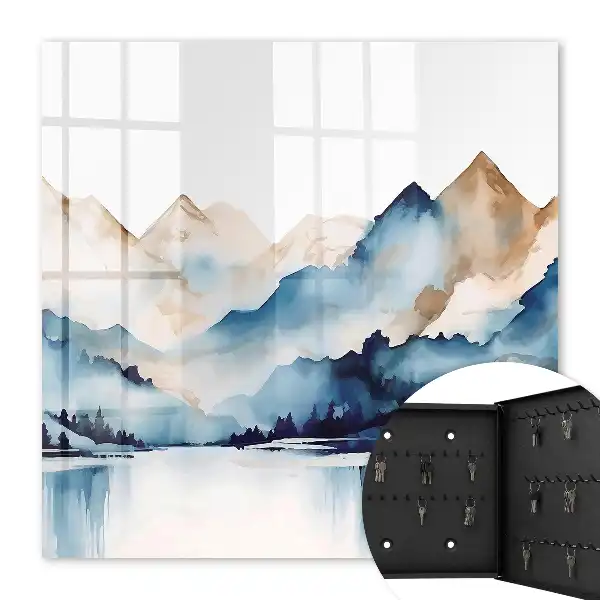Aquarel berglandschap poster