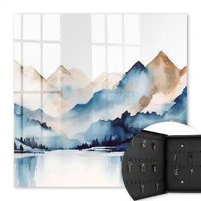Aquarel berglandschap poster