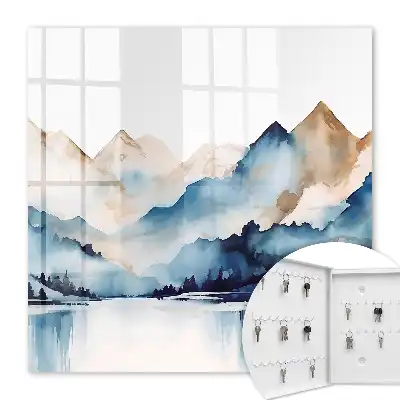 Aquarel berglandschap poster