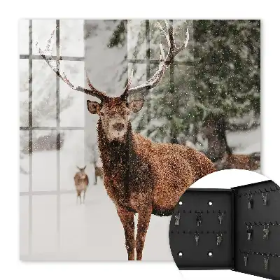 Winterlandschap met herten