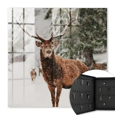 Winterlandschap met herten