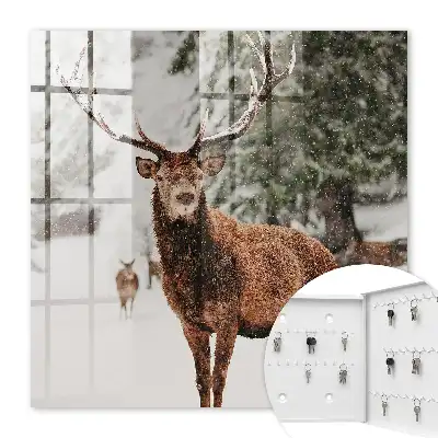 Winterlandschap met herten