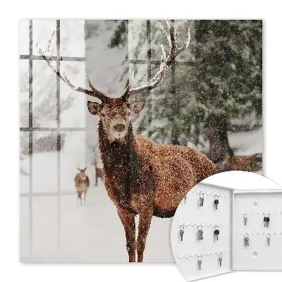Winterlandschap met herten