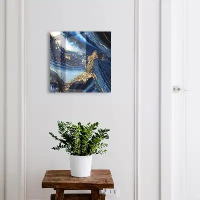 Dynamisch patroon met marineblauwe strepen