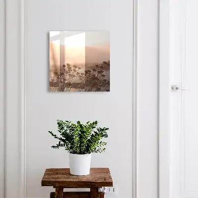 Herfstlandschap met droogbloemen