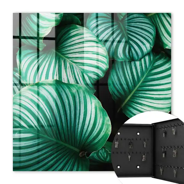 Groene bladstructuur wanddecoratie