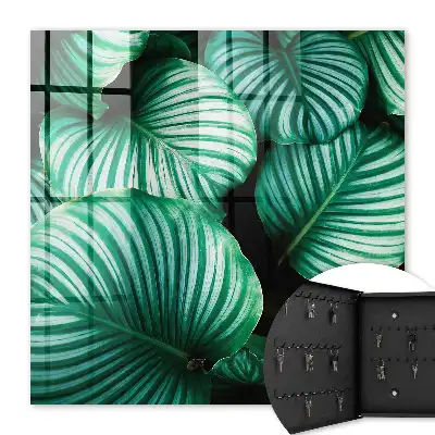 Groene bladstructuur wanddecoratie