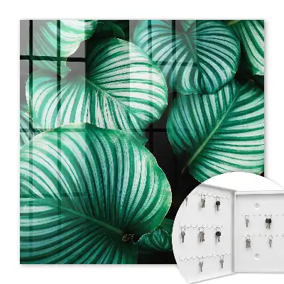 Groene bladstructuur wanddecoratie