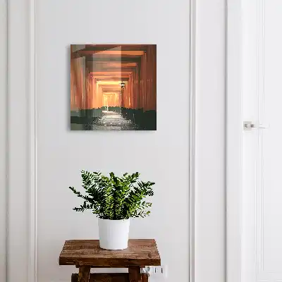 Gele poorten met diepte-effect