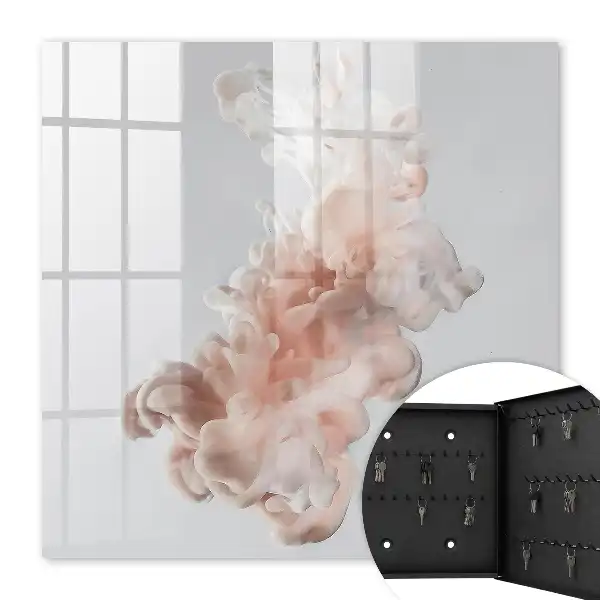 Vloeiende elegantie in roze en witte vormen