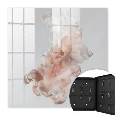 Vloeiende elegantie in roze en witte vormen