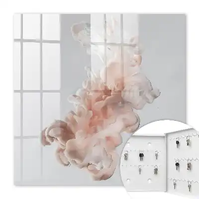 Vloeiende elegantie in roze en witte vormen