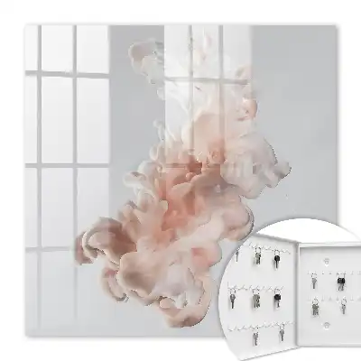 Vloeiende elegantie in roze en witte vormen