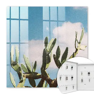 Groene cactus met blauwe lucht