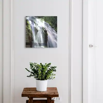 Groene waterval in de omgeving