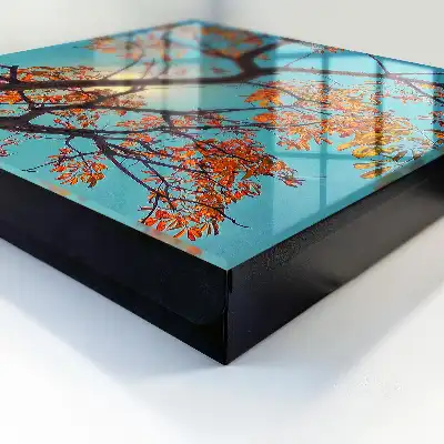 Herfstboom met blauwe lucht