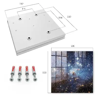 Kosmische ruimte met blauwe mist