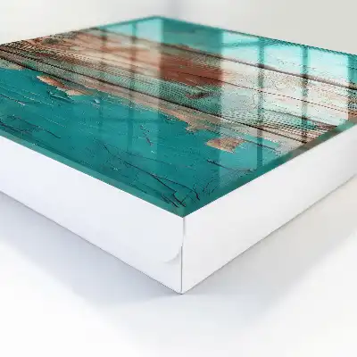 Turkoois hout met splinters