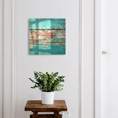 Turkoois hout met splinters