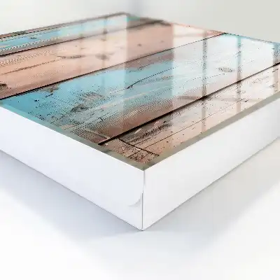 Houten decoratie in pastelkleuren