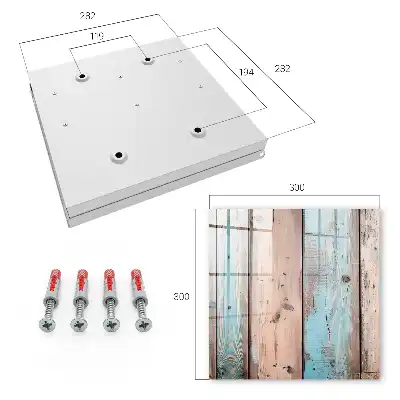 Houten decoratie in pastelkleuren
