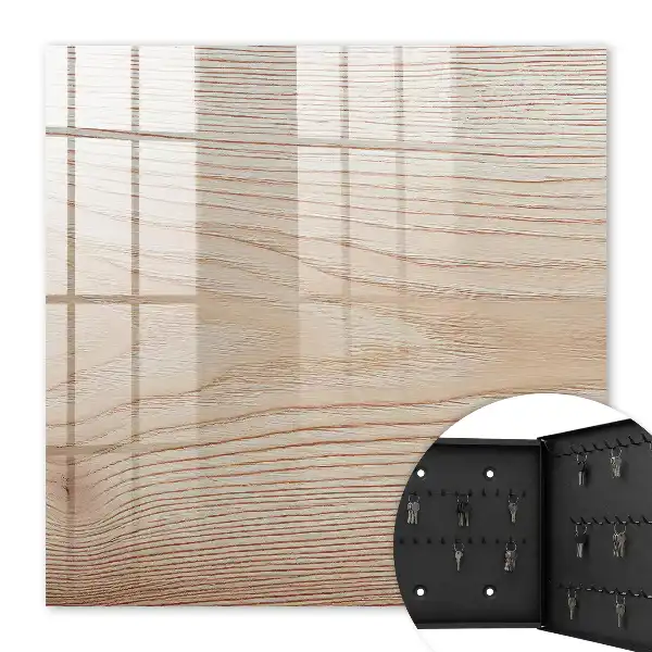 Wanddecoratie met houtstructuur in warme tinten