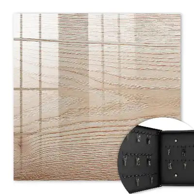 Wanddecoratie met houtstructuur in warme tinten