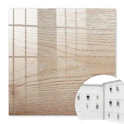 Wanddecoratie met houtstructuur in warme tinten