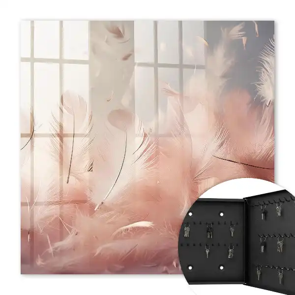 Decoratieve veren in pastelkleuren