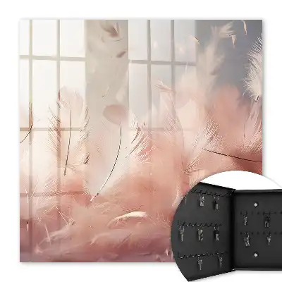 Decoratieve veren in pastelkleuren