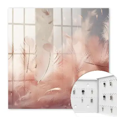 Decoratieve veren in pastelkleuren