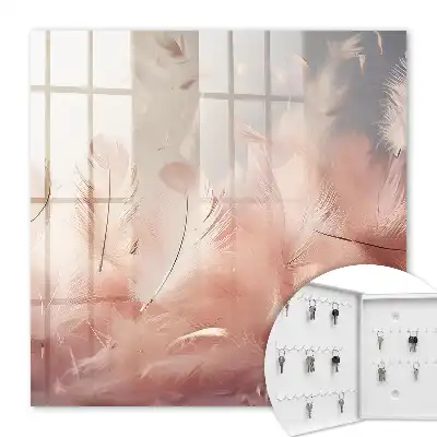 Decoratieve veren in pastelkleuren