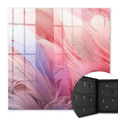 Prachtige roze en blauwe veren