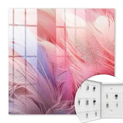 Prachtige roze en blauwe veren