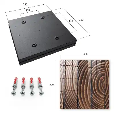 Houten wanddecoratie met golvend patroon in warme tinten