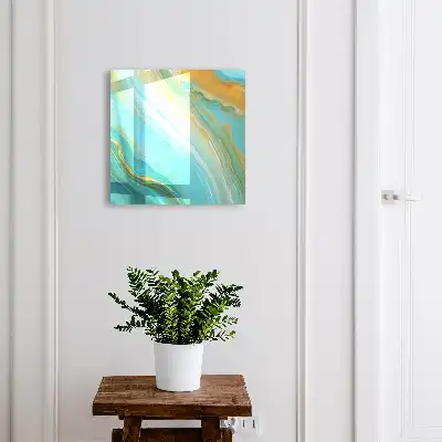 Kleurrijke golven met gele accenten