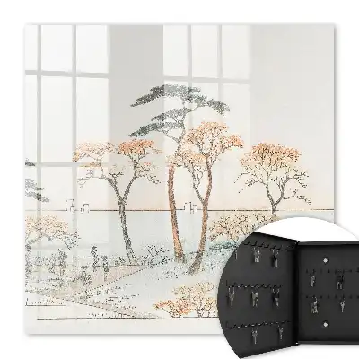 Japans landschap in delicate kleuren