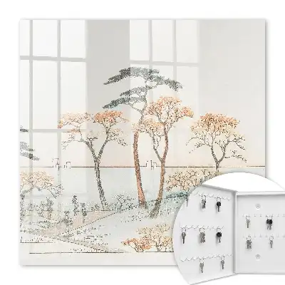 Japans landschap in delicate kleuren