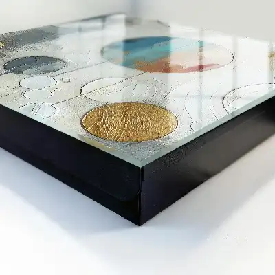 Cirkelvormige compositie in pastelkleuren
