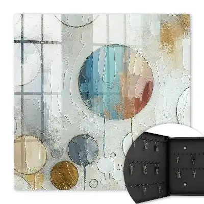 Cirkelvormige compositie in pastelkleuren